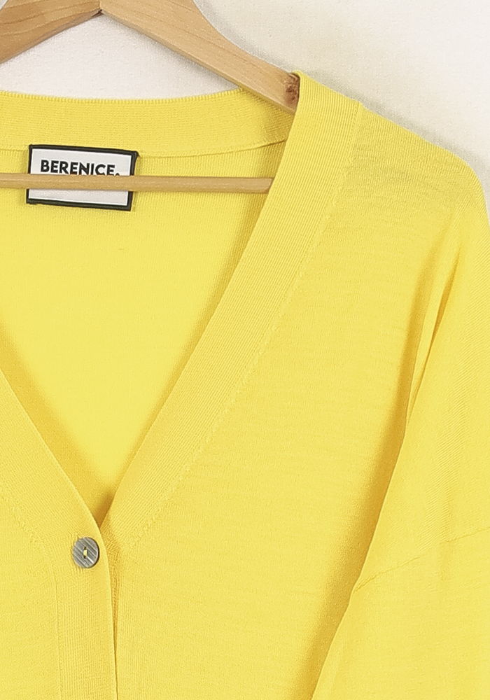 Cardigan Jaune - Taille L/40 de la marque Bérénice | PARAD72712 - Vendu par Paradigme - Image 3