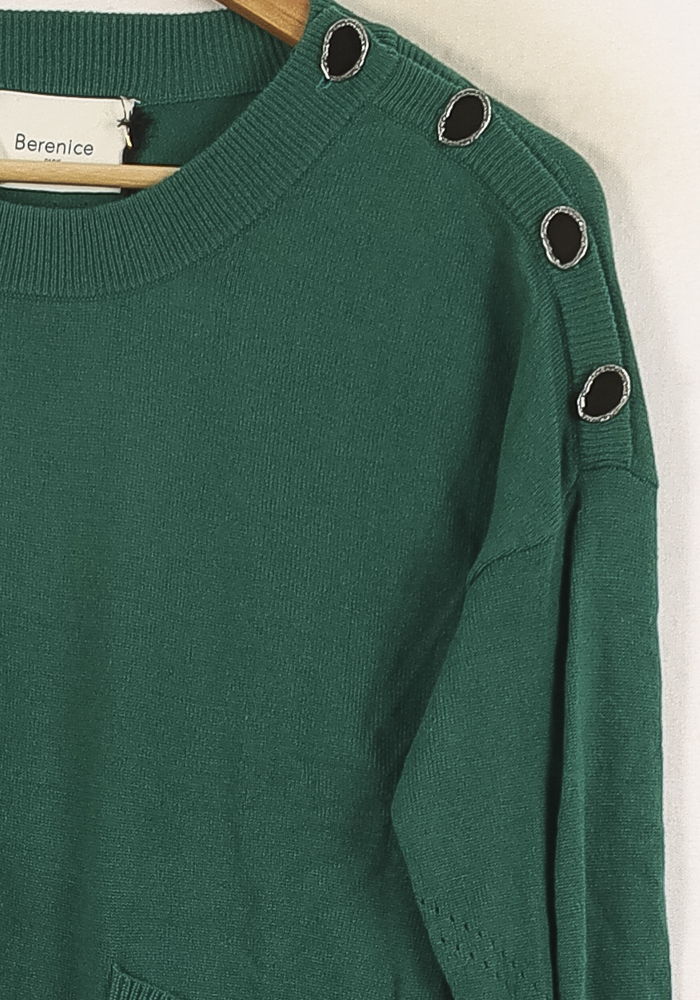 Pull Vert - Taille S/36 de la marque Bérénice | PARAD72713 - Vendu par Paradigme - Image 3