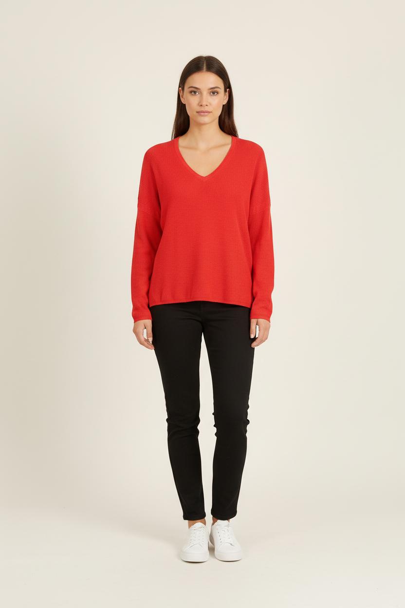 Pull Rouge - Taille S/36 de la marque Bérénice | PARAD72714 - Vendu par Paradigme - Image 1
