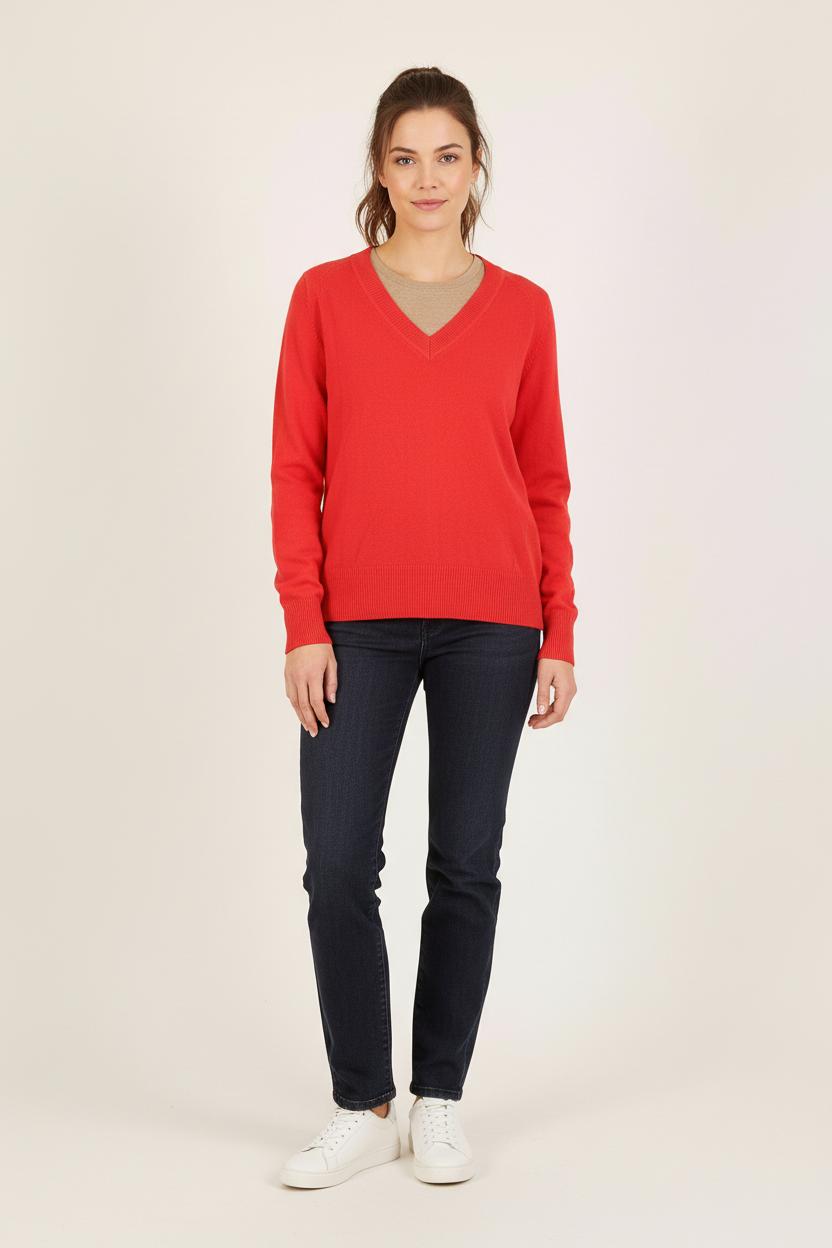 Pull Rouge - Taille S/36 de la marque Bérénice | PARAD72723 - Vendu par Paradigme - Image 1