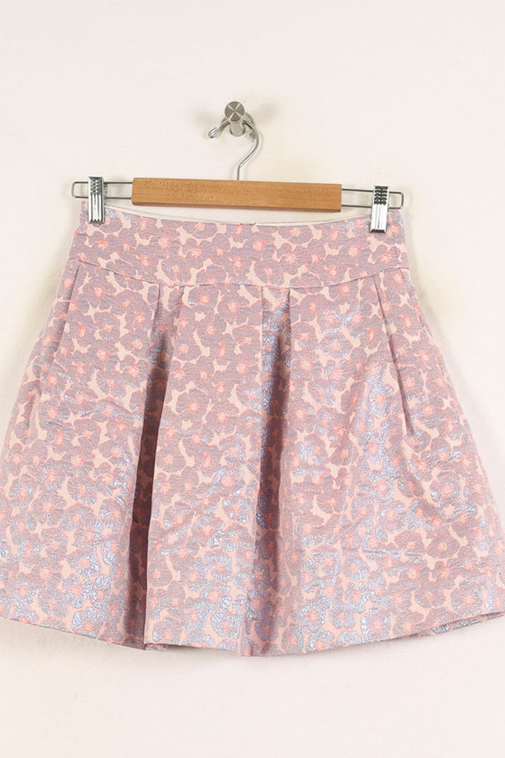 Jupe Courte Rose et Bleu - Taille M/38 de la marque Maison Lemoine | PARAD72752 - Vendu par Paradigme - Image 2