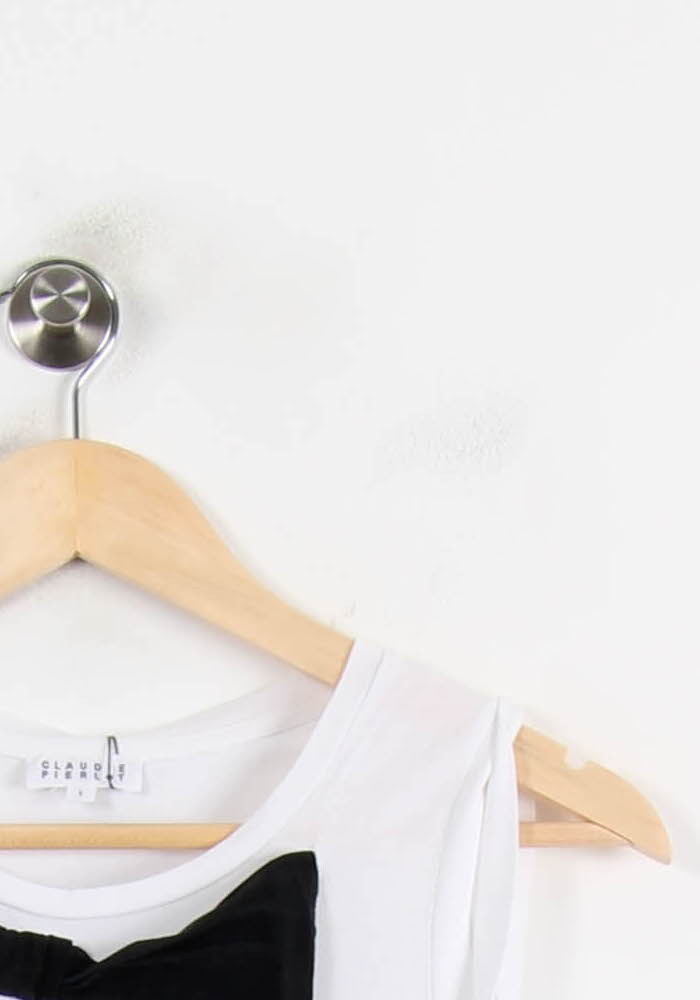 Débardeur Blanc et Noir - Taille S/36 de la marque Claudie Pierlot | PARAD72754 - Vendu par Paradigme - Image 3