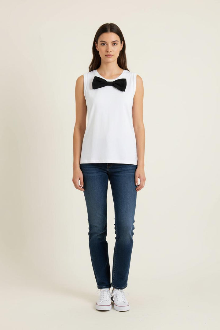 Débardeur Blanc et Noir - Taille S/36 de la marque Claudie Pierlot | PARAD72754 - Vendu par Paradigme - Image 1