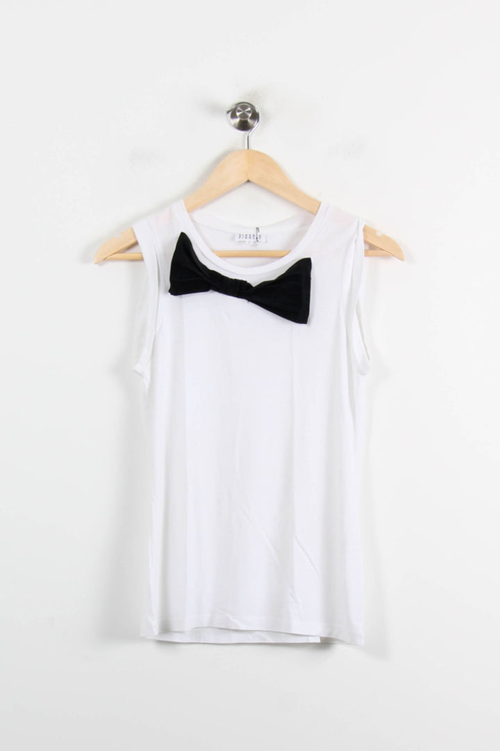 Débardeur Blanc et Noir - Taille S/36 de la marque Claudie Pierlot | PARAD72754 - Vendu par Paradigme - Image 2