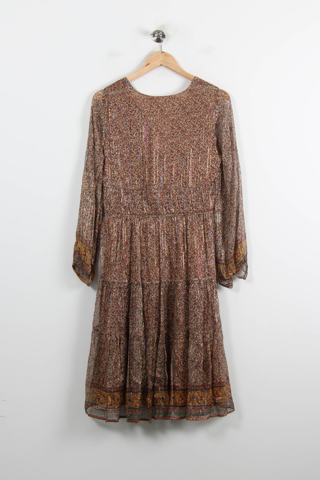 Robe Longue Marron et Jaune - Taille M/38 de la marque Vanessa Bruno | PARAD72758 - Vendu par Paradigme - Image 4