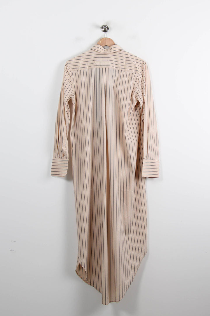 Robe chemise longue beige et noire - Taille M/38 de la marque Imperial | PARAD72761 - Vendu par Paradigme - Image 4