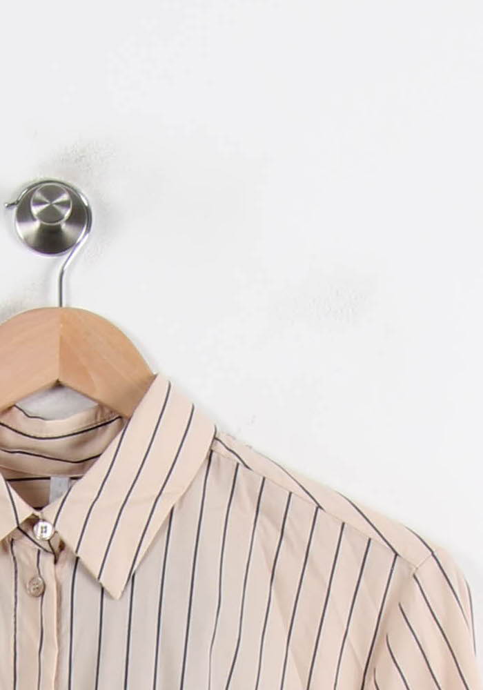 Robe chemise longue beige et noire - Taille M/38 de la marque Imperial | PARAD72761 - Vendu par Paradigme - Image 3