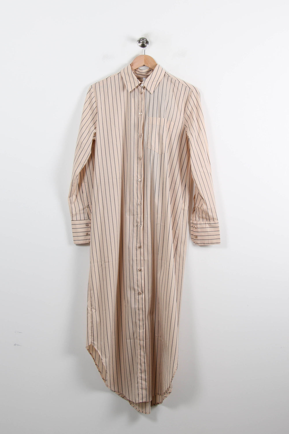Robe chemise longue beige et noire - Taille M/38 de la marque Imperial | PARAD72761 - Vendu par Paradigme - Image 2