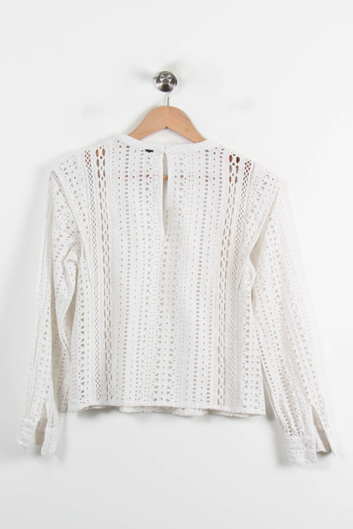 Blouse Blanche - Taille S/36 de la marque IKKS | PARAD72776 - Vendu par Paradigme - Image 4