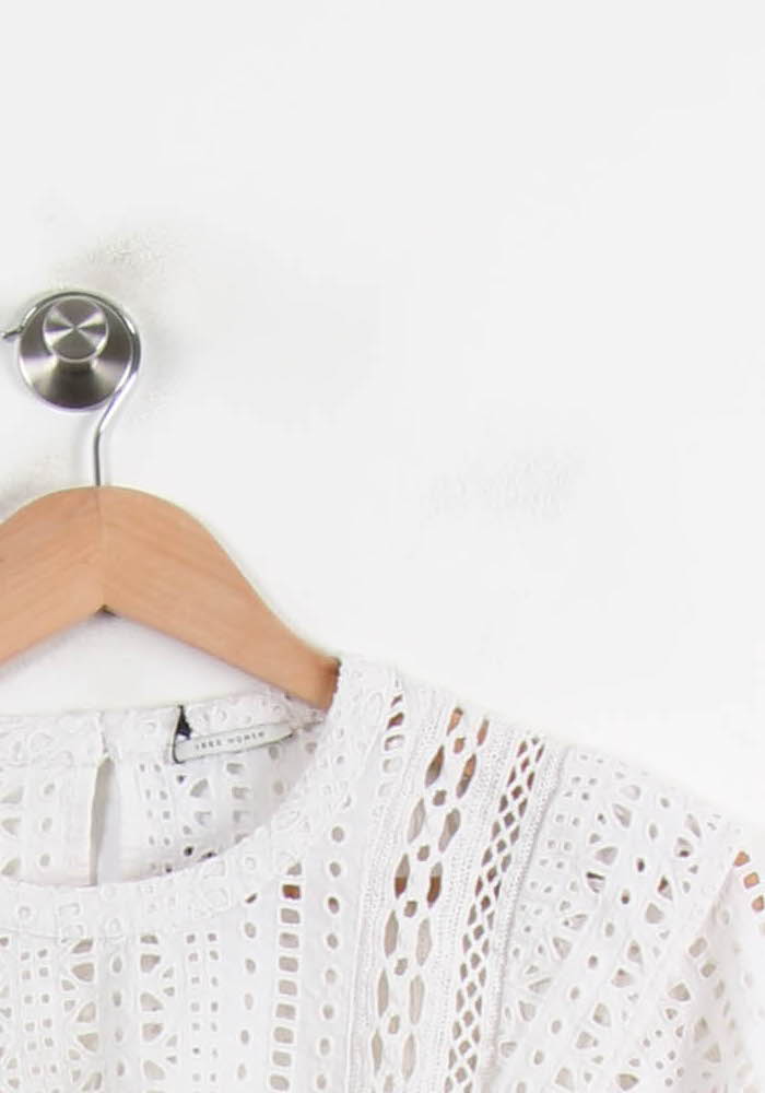Blouse Blanche - Taille S/36 de la marque IKKS | PARAD72776 - Vendu par Paradigme - Image 3