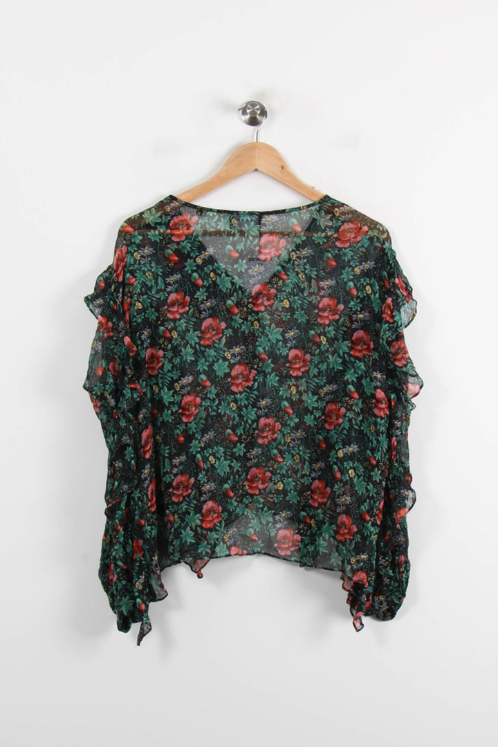 Blouse Verte et Rouge - Taille S/36 de la marque The Kooples | PARAD72780 - Vendu par Paradigme - Image 4