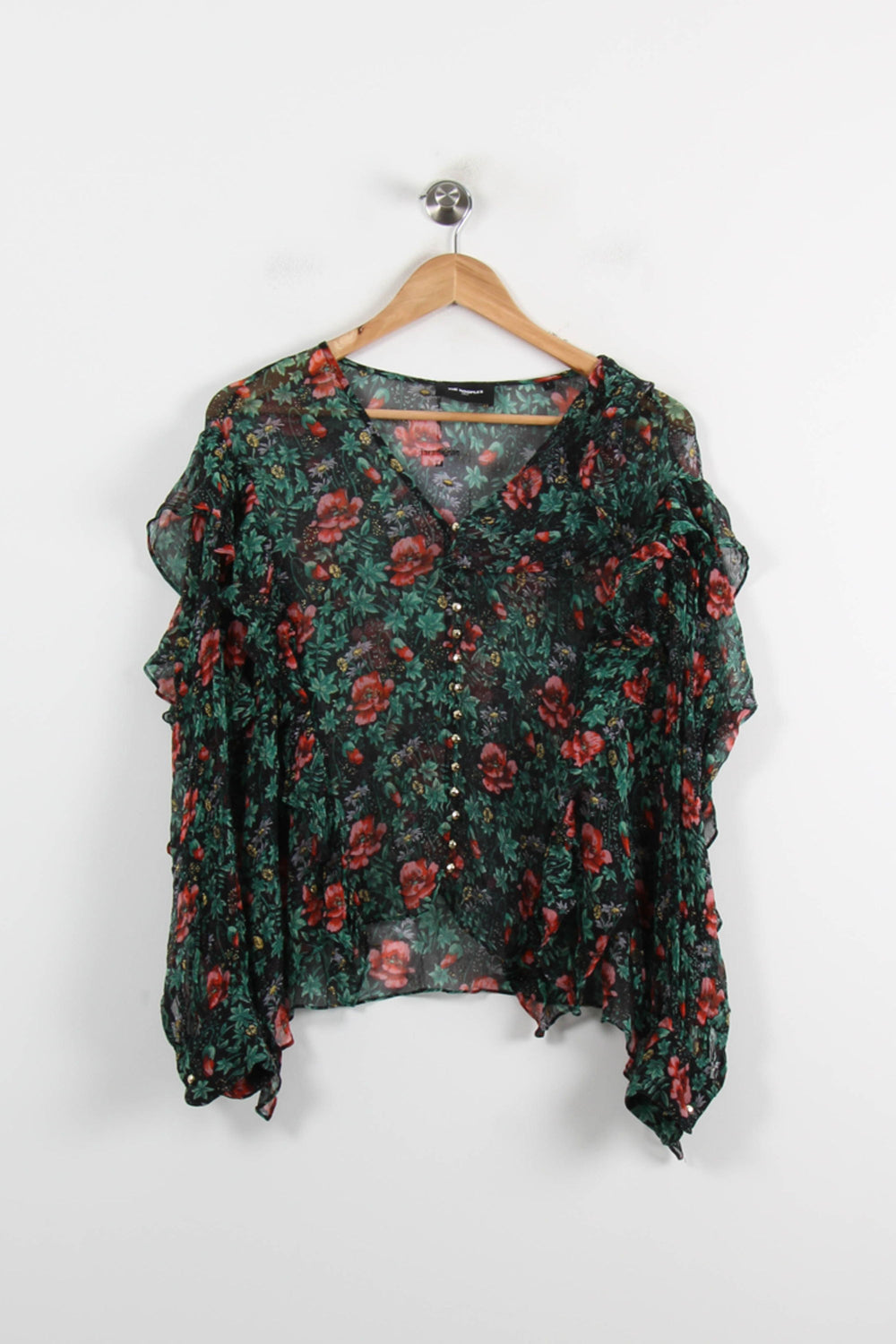 Blouse Verte et Rouge - Taille S/36 de la marque The Kooples | PARAD72780 - Vendu par Paradigme - Image 2