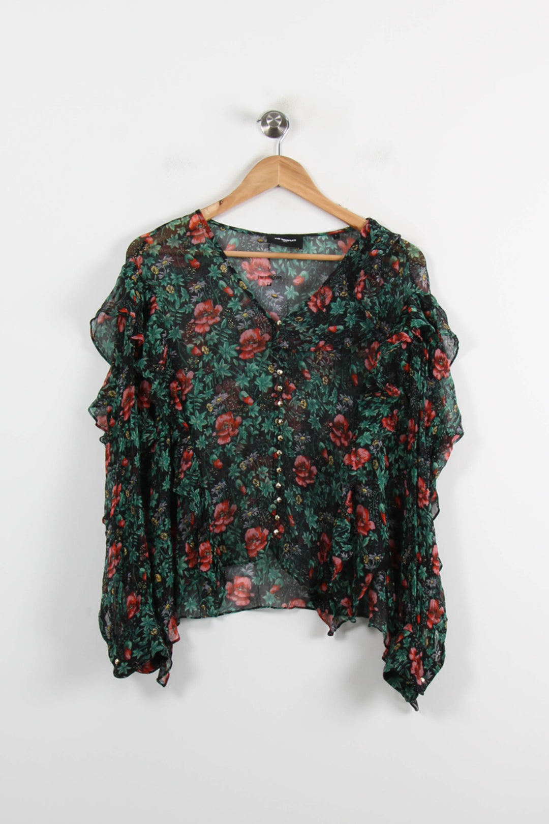 Blouse Verte et Rouge - Taille S/36 de la marque The Kooples | PARAD72780 - Vendu par Paradigme - Image 2