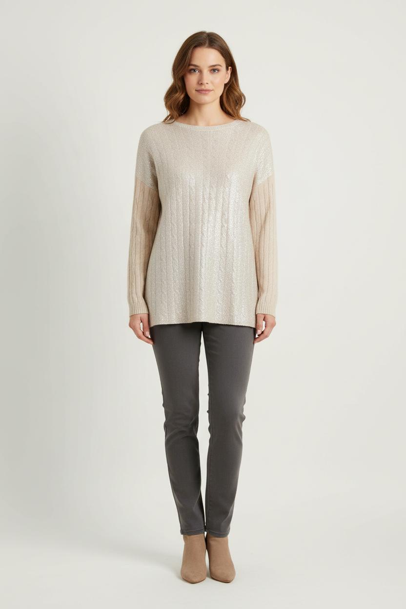 Pull Beige - Taille S/36 de la marque Imprevu | PARAD72784 - Vendu par Paradigme - Image 1