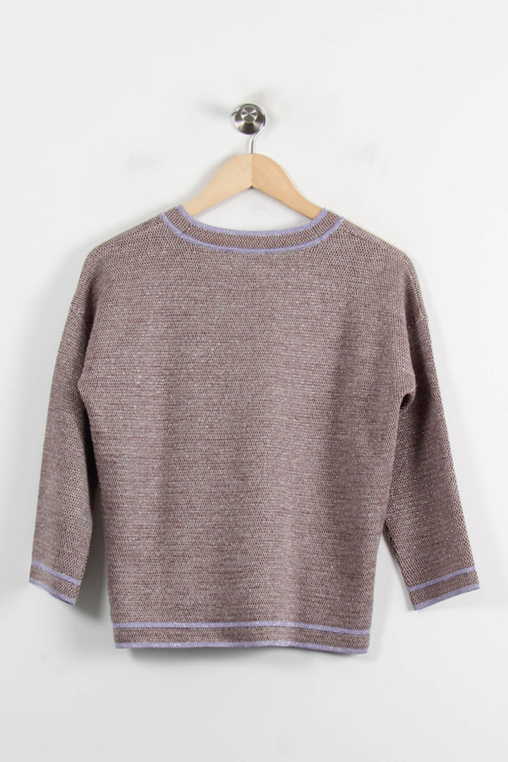 Pull Marron et Violet - Taille S/36 de la marque Maison 123 | PARAD72787 - Vendu par Paradigme - Image 4