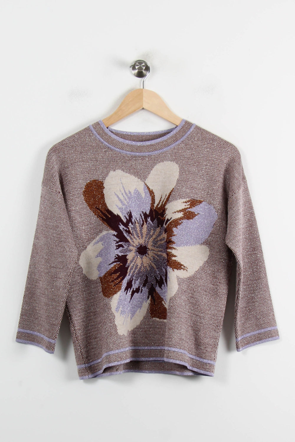 Pull Marron et Violet - Taille S/36 de la marque Maison 123 | PARAD72787 - Vendu par Paradigme - Image 2