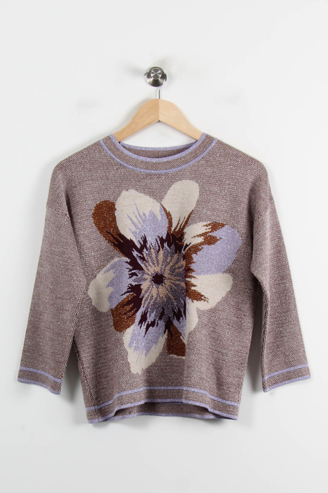Pull Marron et Violet - Taille S/36 de la marque Maison 123 | PARAD72787 - Vendu par Paradigme - Image 2