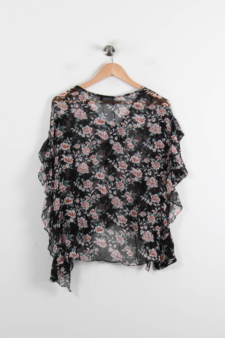 Blouse Noire et Rose - Taille S/36 de la marque The Kooples | PARAD72790 - Vendu par Paradigme - Image 4