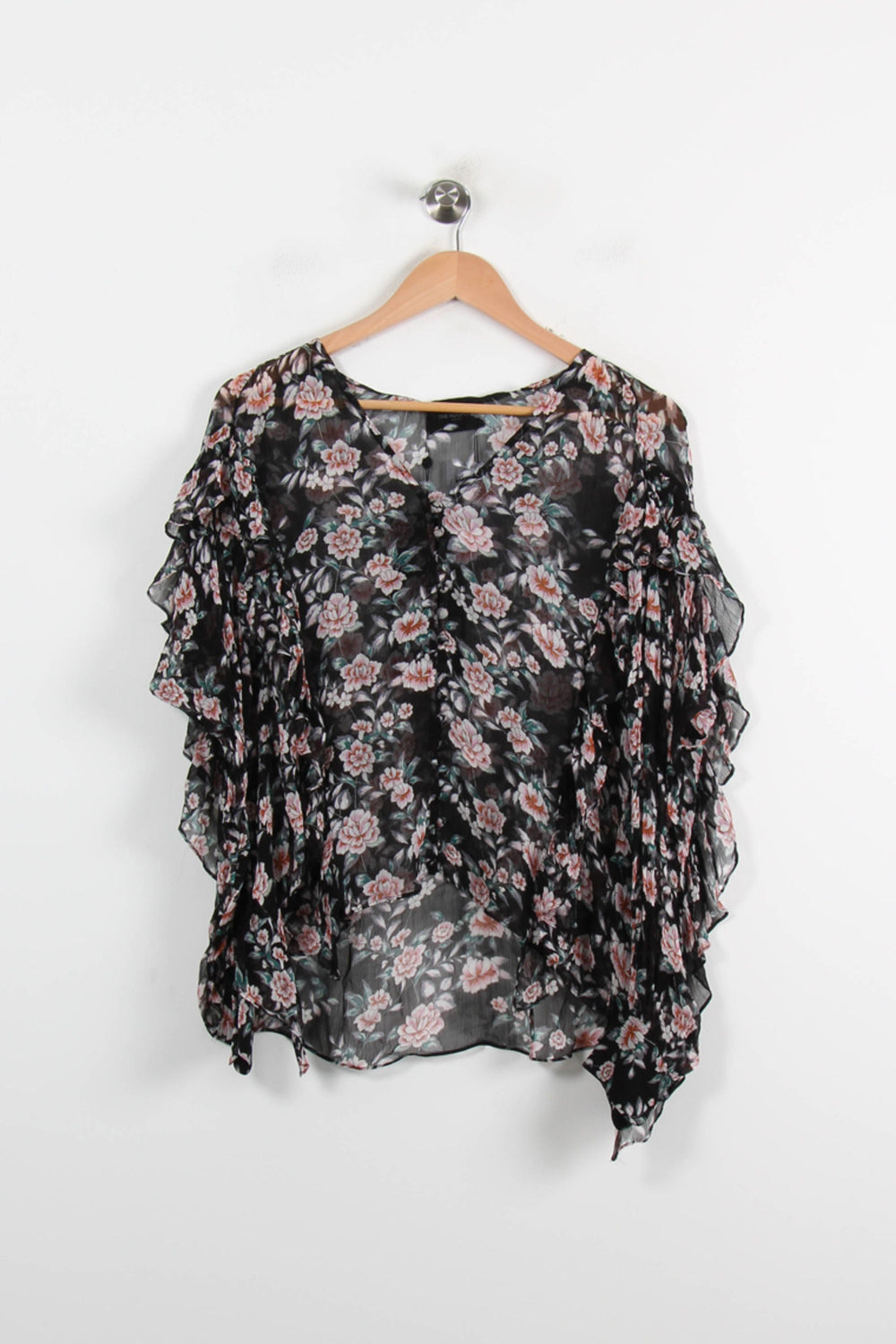 Blouse Noire et Rose - Taille S/36 de la marque The Kooples | PARAD72790 - Vendu par Paradigme - Image 2