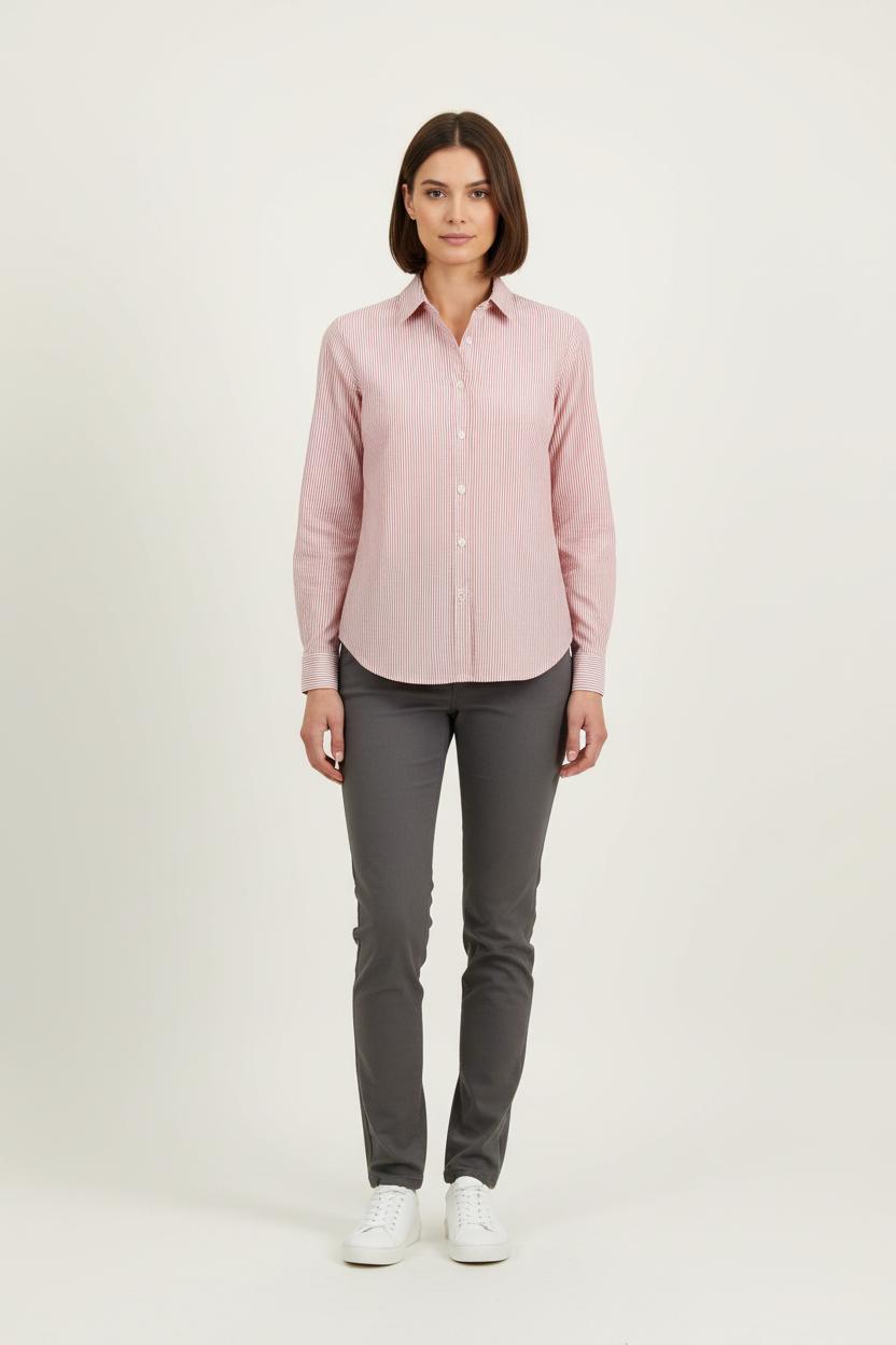 Chemise Rayée Rouge et Blanche - Taille XS/34 de la marque Vanessa Bruno | PARAD72793 - Vendu par Paradigme - Image 1