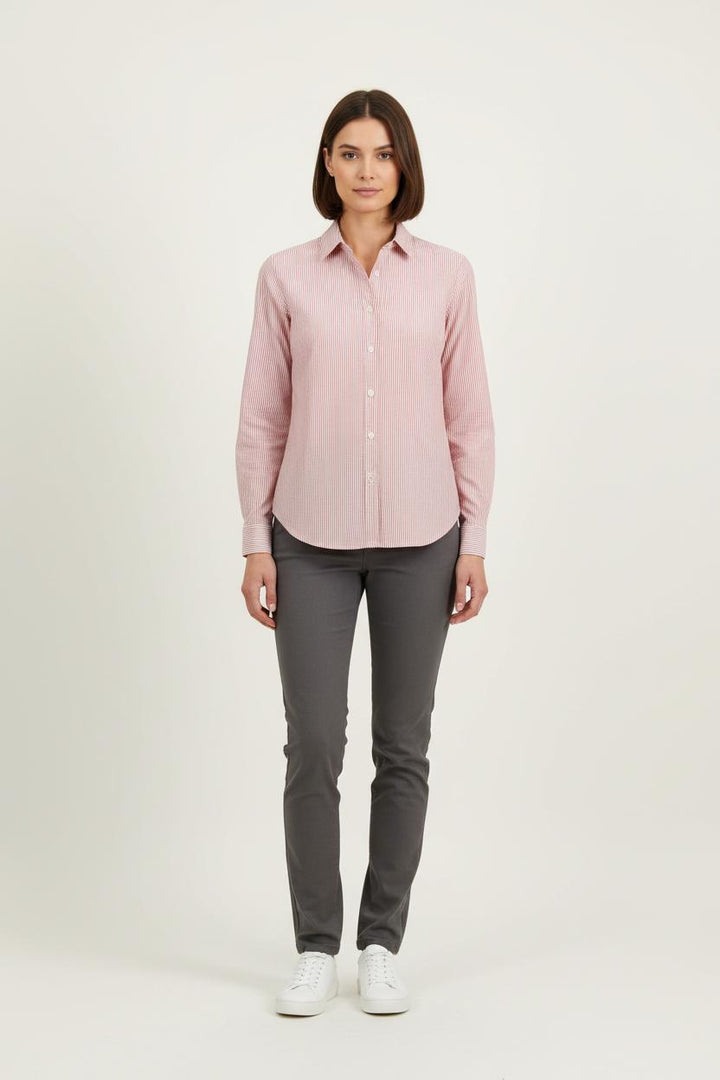 Chemise Rayée Rouge et Blanche - Taille XS/34 de la marque Vanessa Bruno | PARAD72793 - Vendu par Paradigme - Image 1