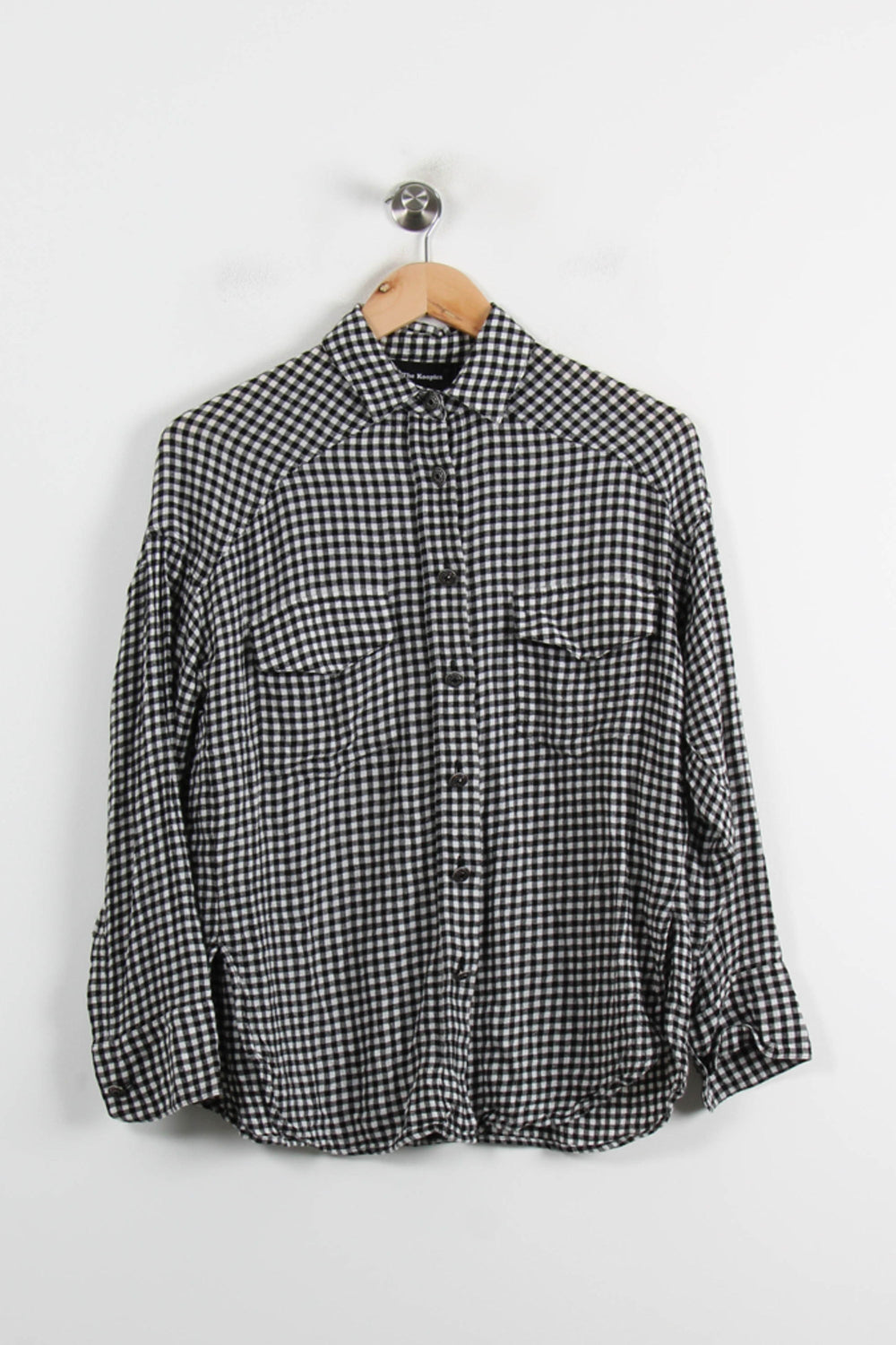 Chemise à Carreaux Noire et Blanche - Taille S/36 de la marque The Kooples | PARAD72797 - Vendu par Paradigme - Image 2