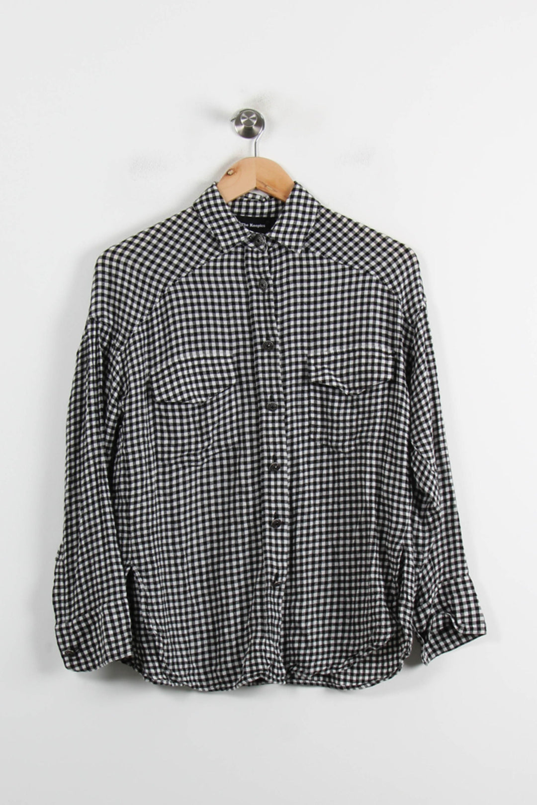 Chemise à Carreaux Noire et Blanche - Taille S/36 de la marque The Kooples | PARAD72797 - Vendu par Paradigme - Image 2