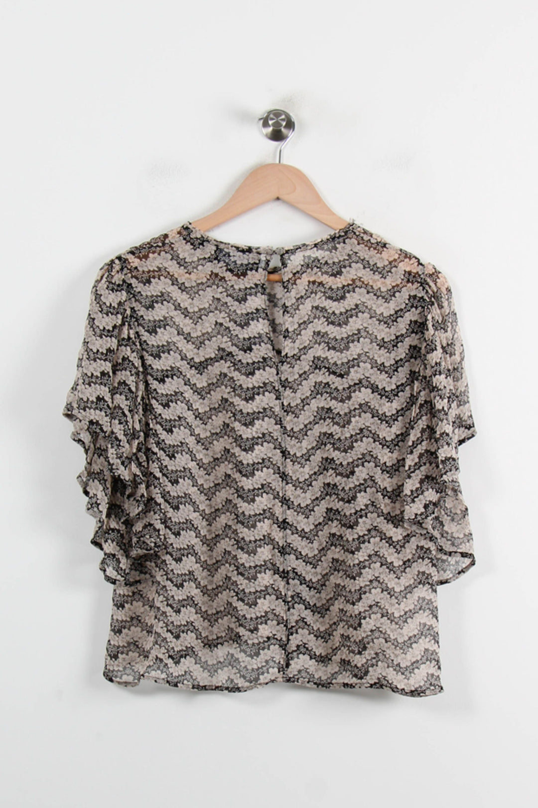 Blouse Beige et Noire - Taille S/36 de la marque The Kooples | PARAD72801 - Vendu par Paradigme - Image 4