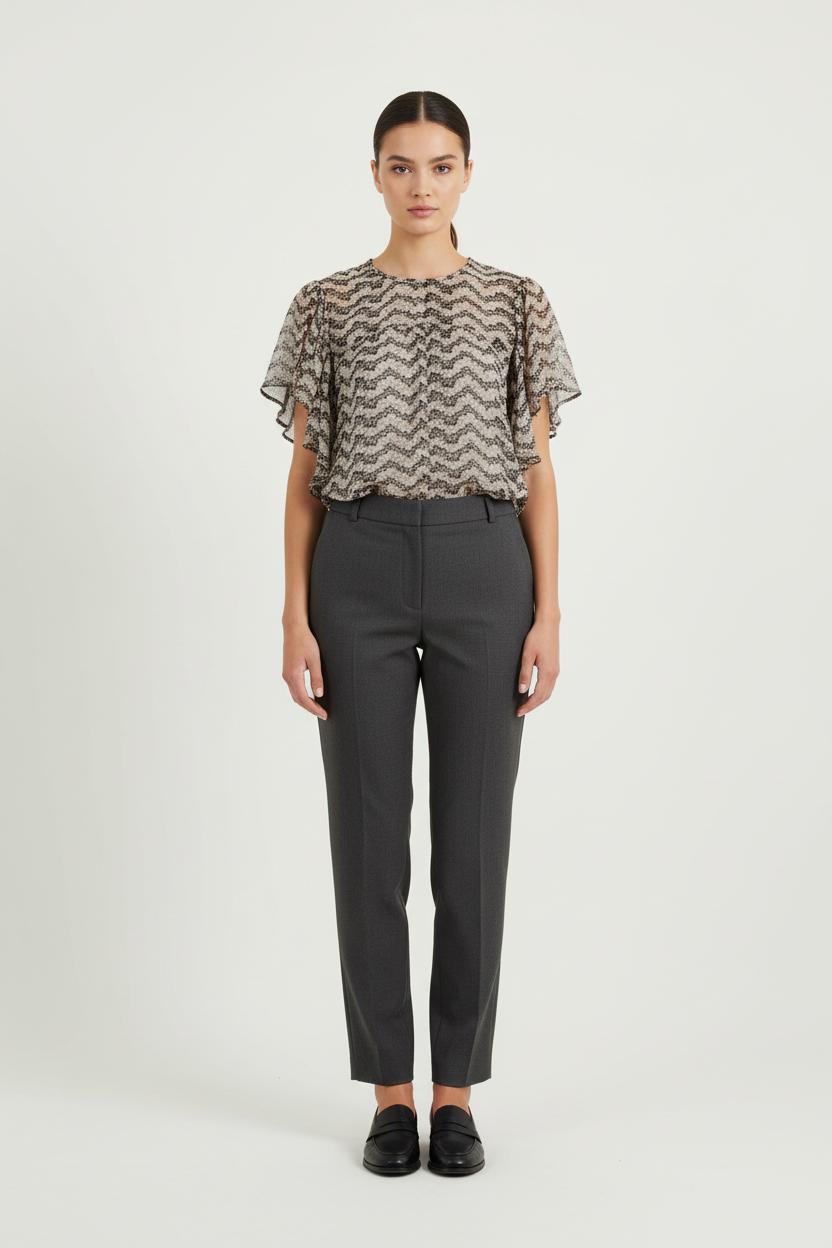 Blouse Beige et Noire - Taille S/36 de la marque The Kooples | PARAD72801 - Vendu par Paradigme - Image 1