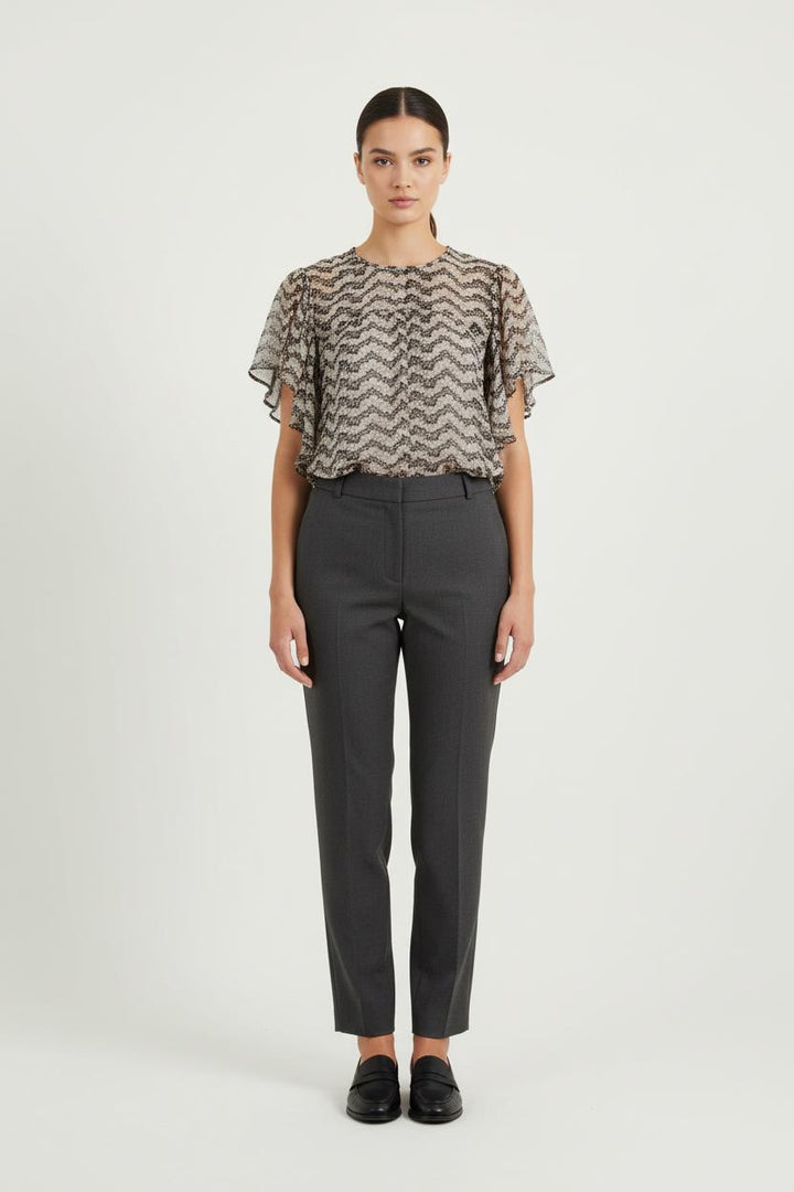 Blouse Beige et Noire - Taille S/36 de la marque The Kooples | PARAD72801 - Vendu par Paradigme - Image 1