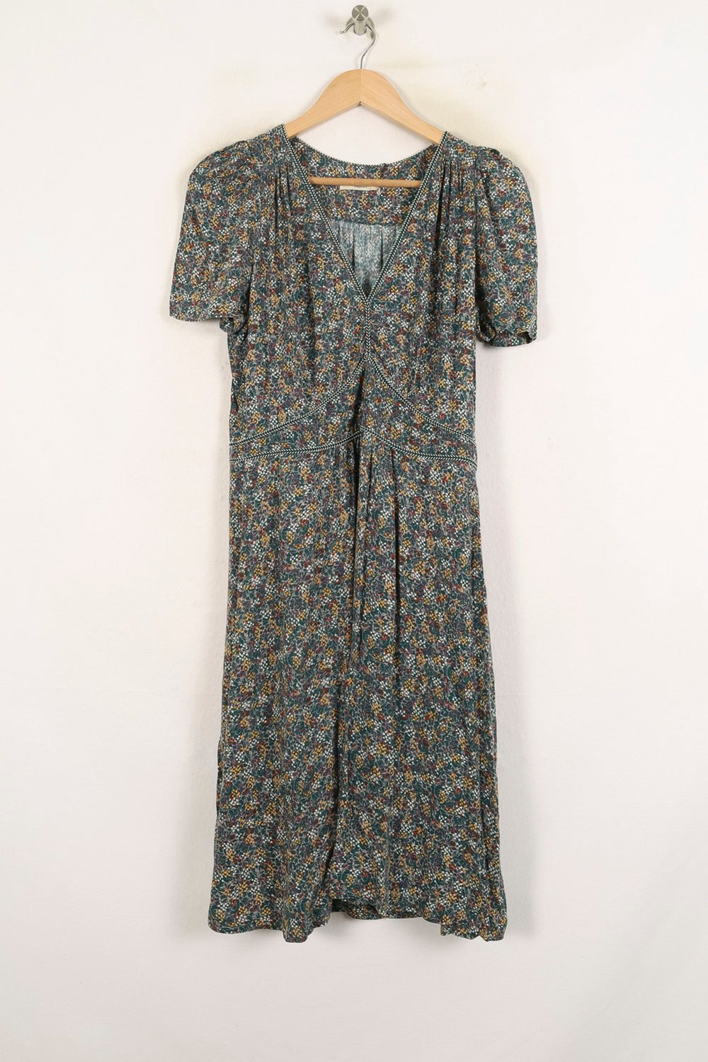 Robe Fleurie Verte - Taille M/38 de la marque Sessùn | PARAD72822 - Vendu par Paradigme - Image 2