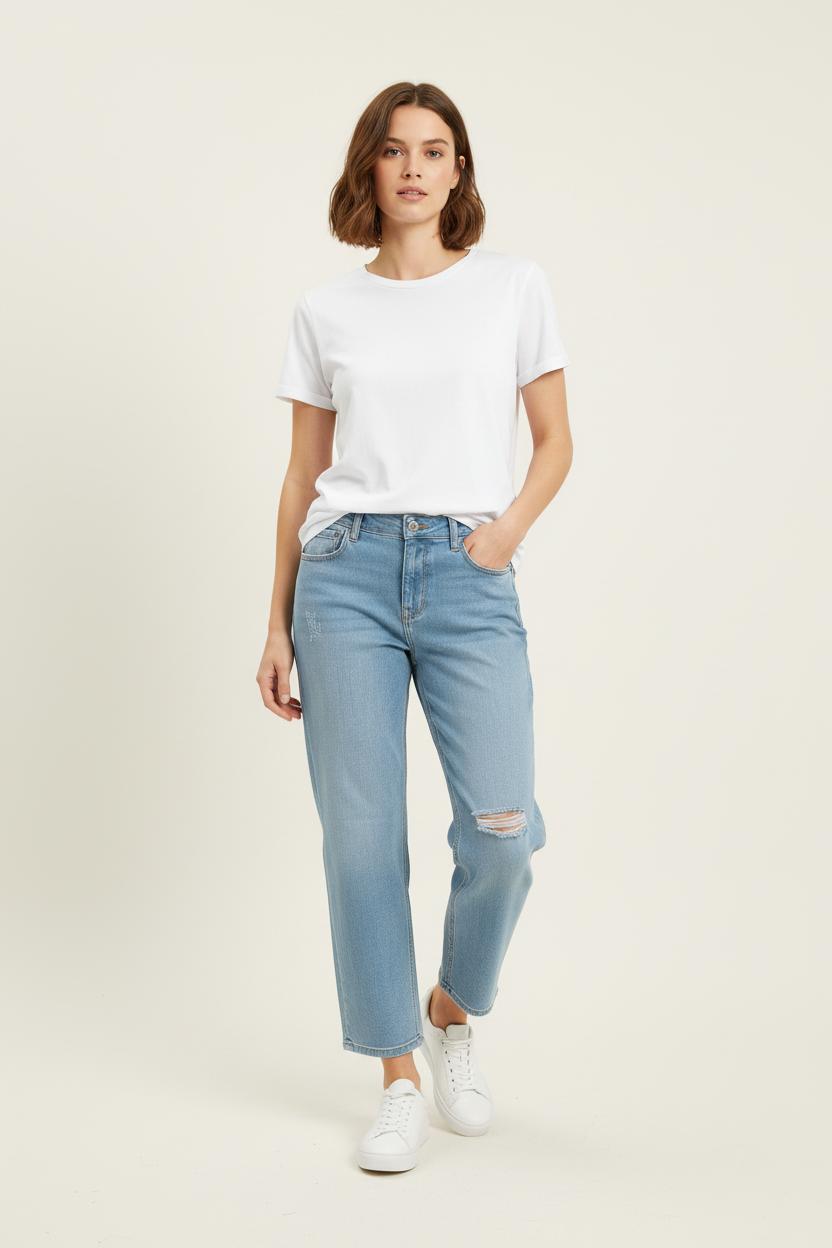 Jean Droit Bleu - Taille L/40 de la marque Bérénice | PARAD72834 - Vendu par Paradigme - Image 1