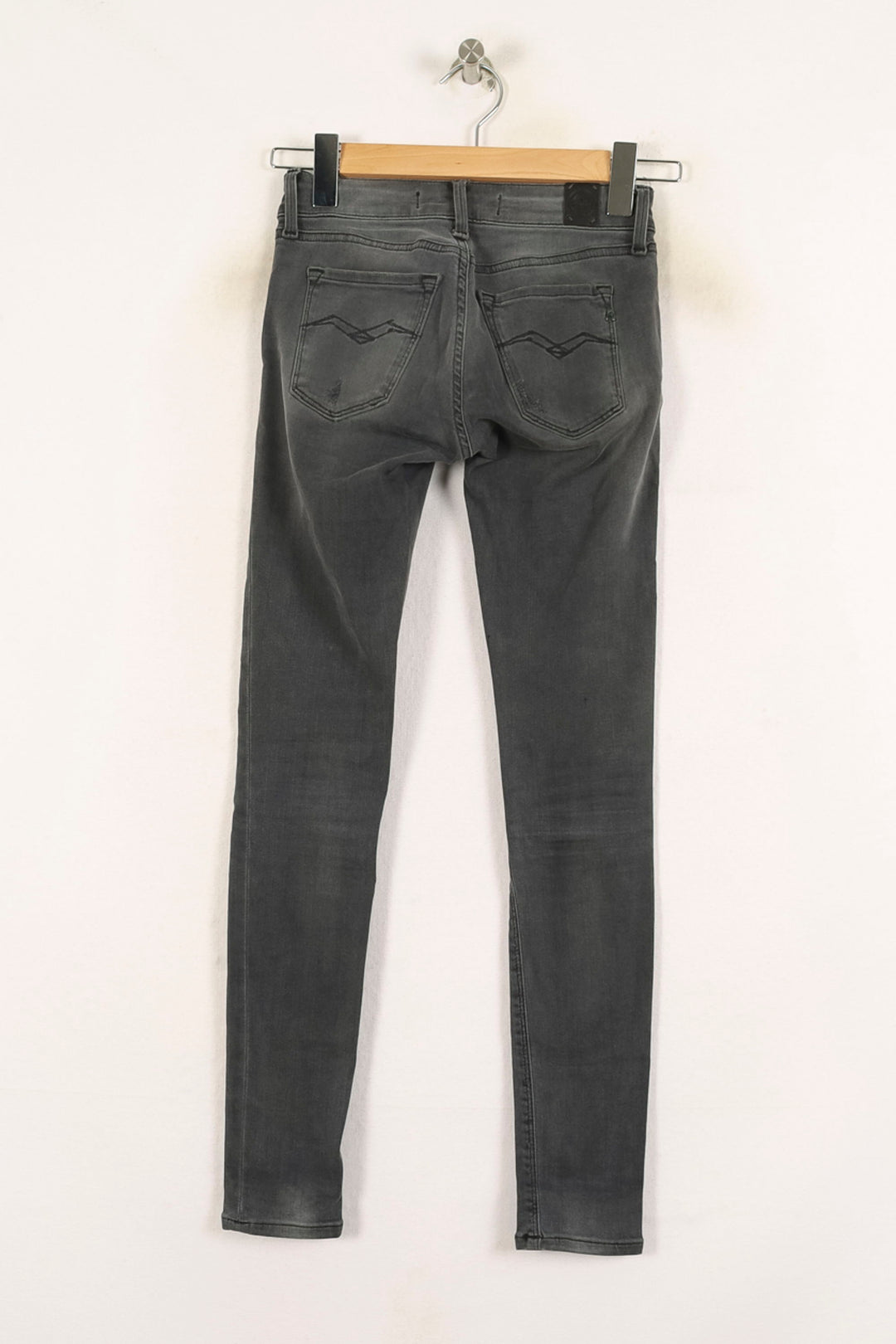 Jean Skinny Gris - Taille XXS/32 de la marque Replay | PARAD72840 - Vendu par Paradigme - Image 4
