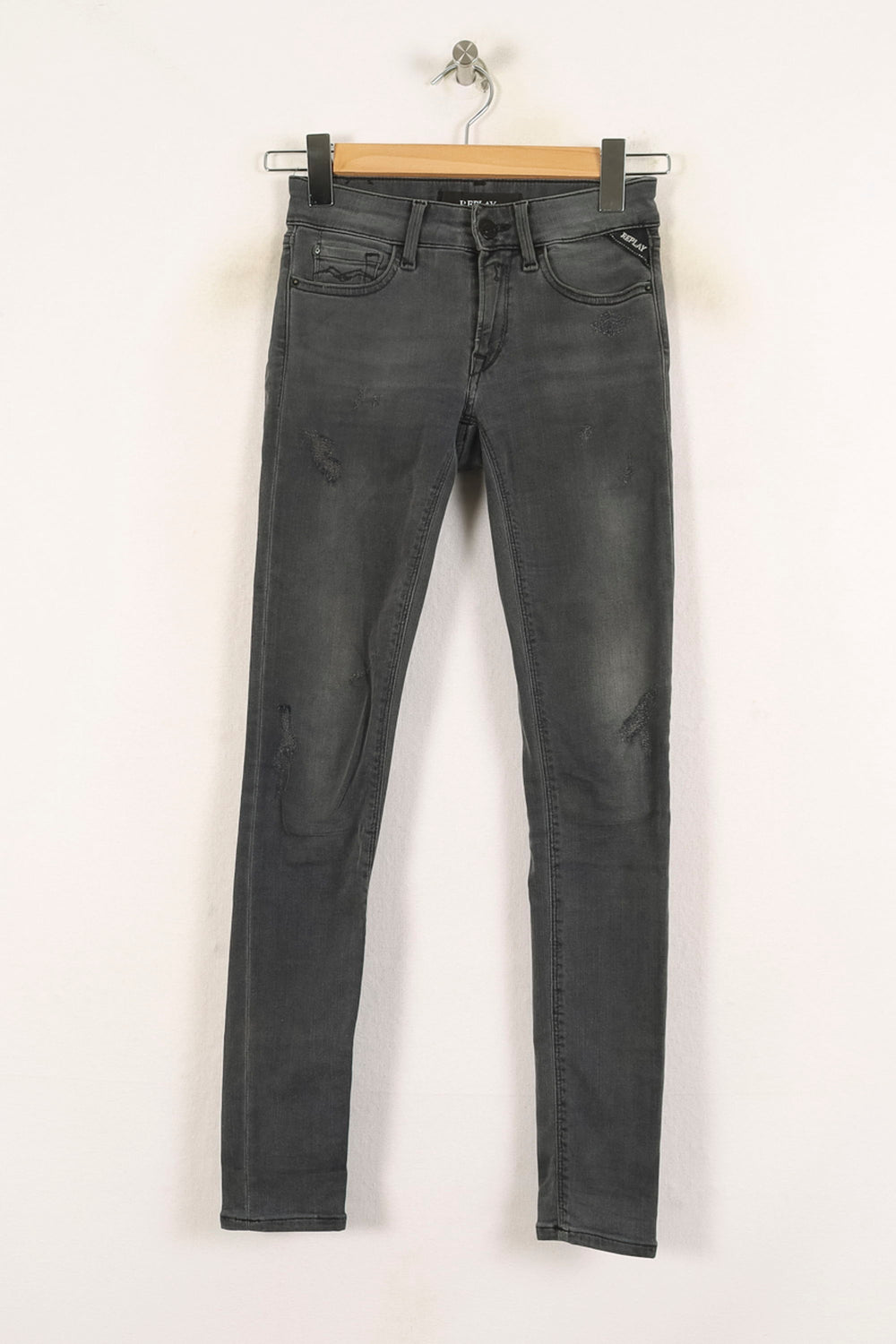 Jean Skinny Gris - Taille XXS/32 de la marque Replay | PARAD72840 - Vendu par Paradigme - Image 2