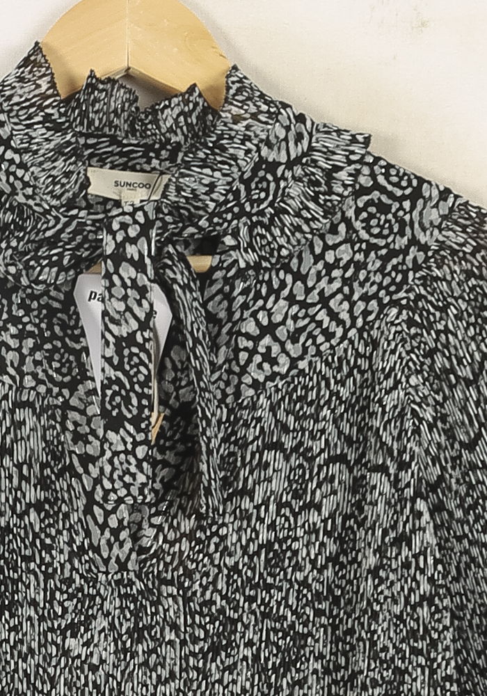 Robe Midi Noire et Blanche - Taille M/38 de la marque Suncoo | PARAD72841 - Vendu par Paradigme - Image 3