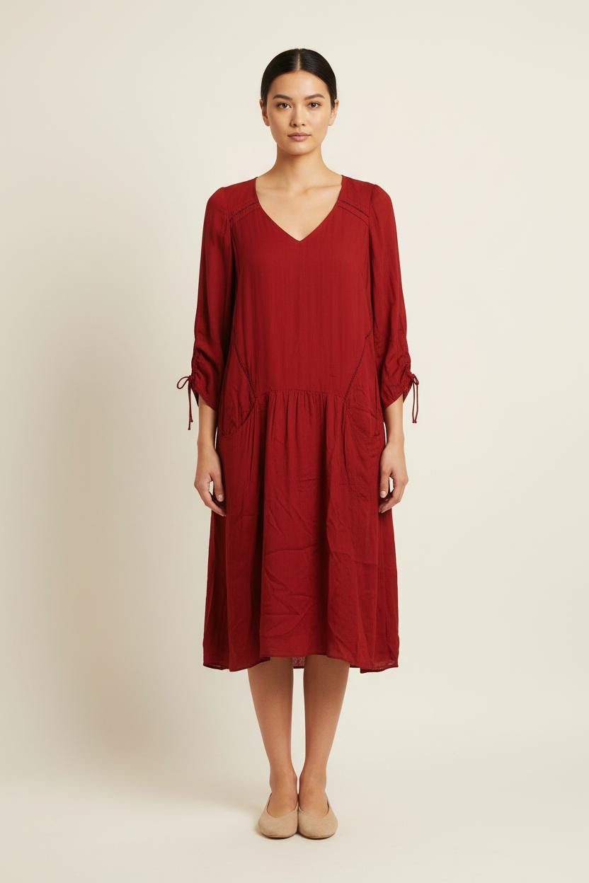 Robe Midi Bordeaux - Taille S/36 de la marque Comptoir des Cotonniers | PARAD72851 - Vendu par Paradigme - Image 1