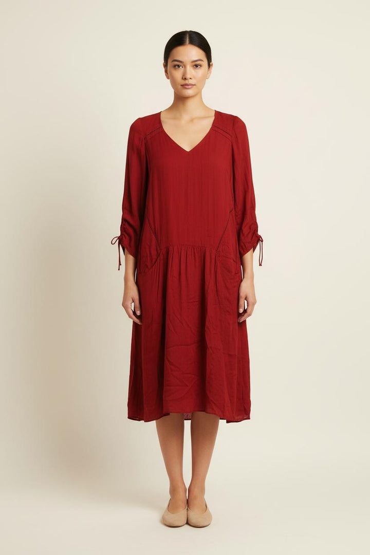 Robe Midi Bordeaux - Taille S/36 de la marque Comptoir des Cotonniers | PARAD72851 - Vendu par Paradigme - Image 1