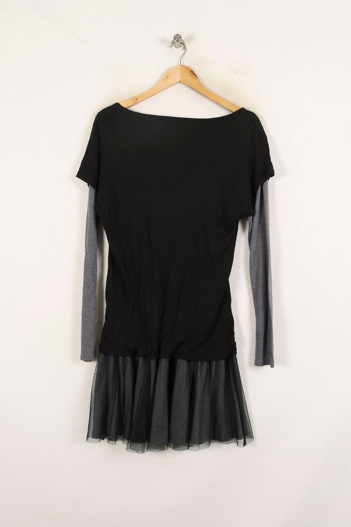 Robe Longue Noire et Grise - Taille L/40 de la marque IKKS | PARAD72852 - Vendu par Paradigme - Image 4