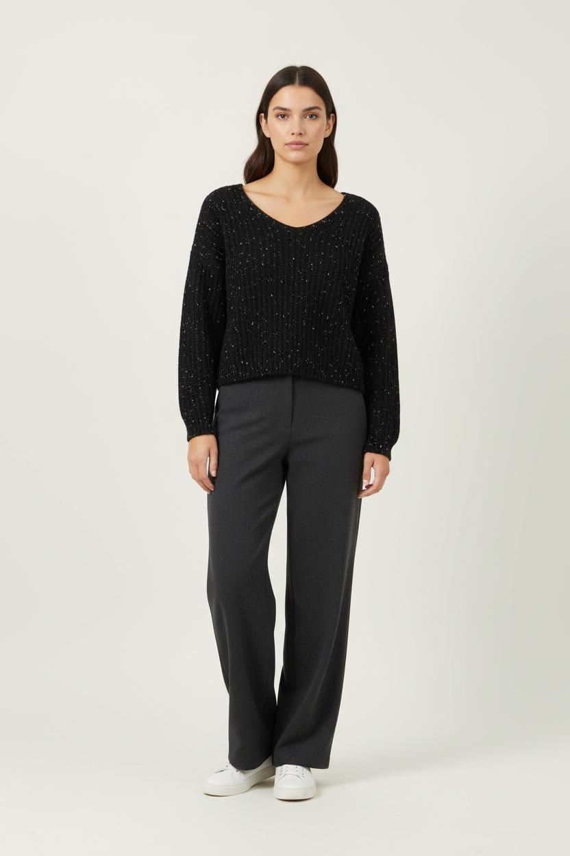 Pull Noir et Blanc - Taille XS/34 de la marque IKKS | PARAD72854 - Vendu par Paradigme - Image 1