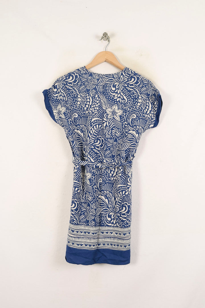 Robe Courte Bleue et Blanche - Taille XS/34 de la marque La Fée Maraboutée | PARAD72859 - Vendu par Paradigme - Image 4
