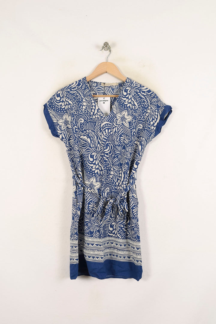 Robe Courte Bleue et Blanche - Taille XS/34 de la marque La Fée Maraboutée | PARAD72859 - Vendu par Paradigme - Image 2