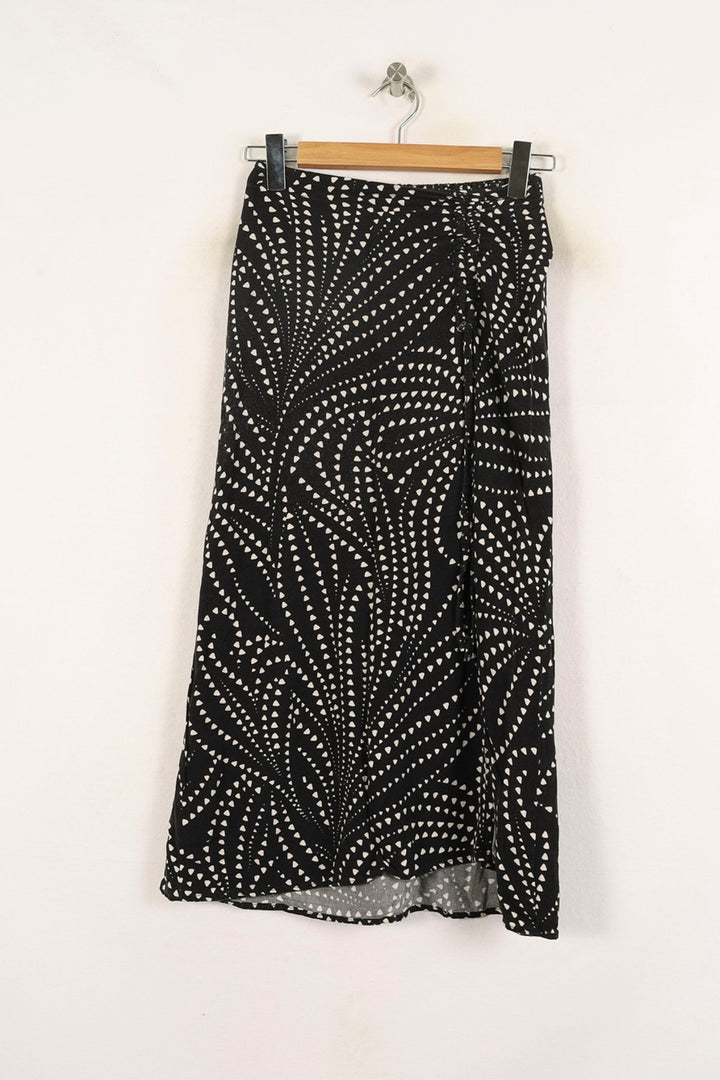 Jupe Longue Noire et Blanche - Taille XS/34 de la marque La Fée Maraboutée | PARAD72860 - Vendu par Paradigme - Image 2