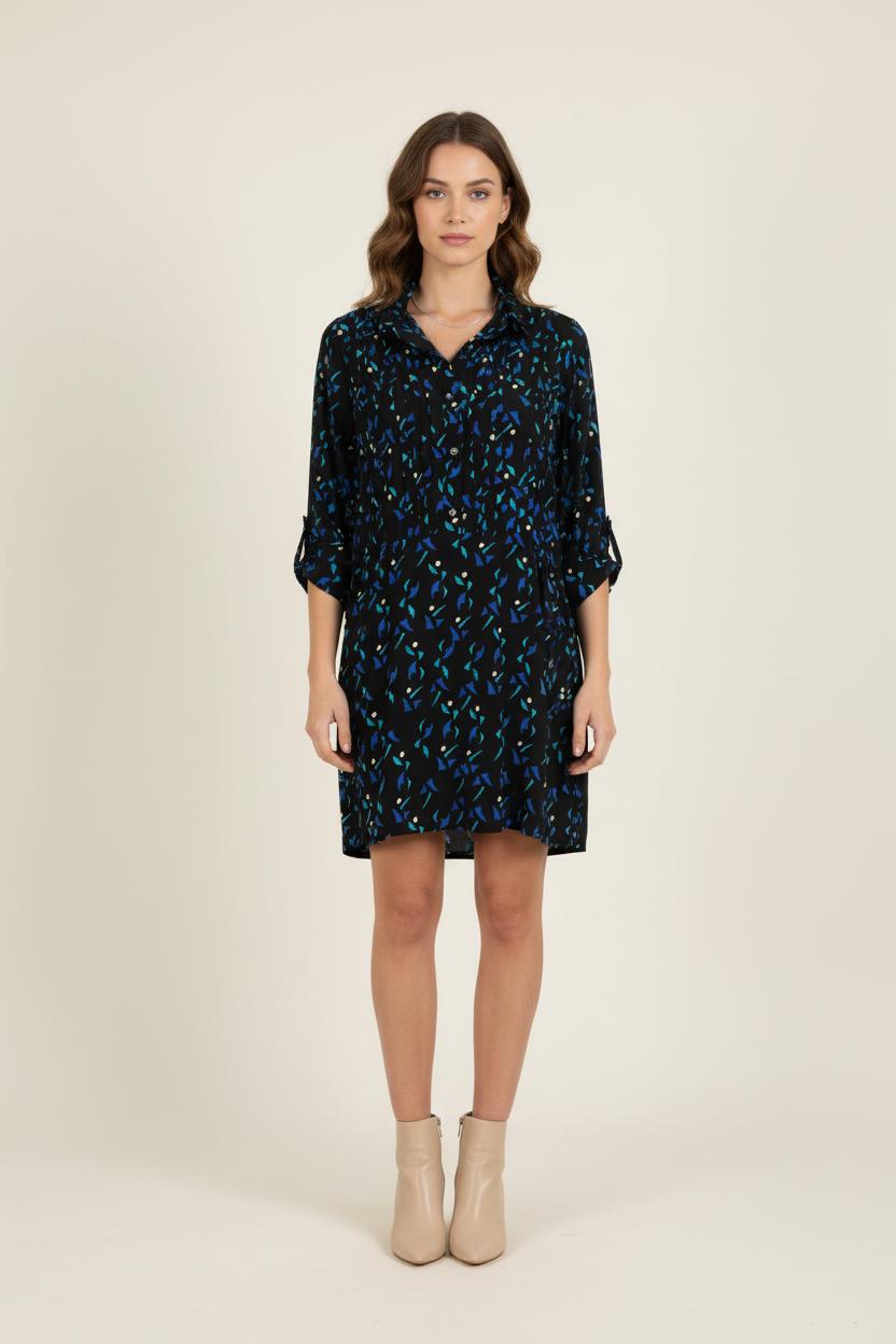 Robe Chemise Bleu et Noir - Taille S/36 de la marque Soeur | PARAD72861 - Vendu par Paradigme - Image 1