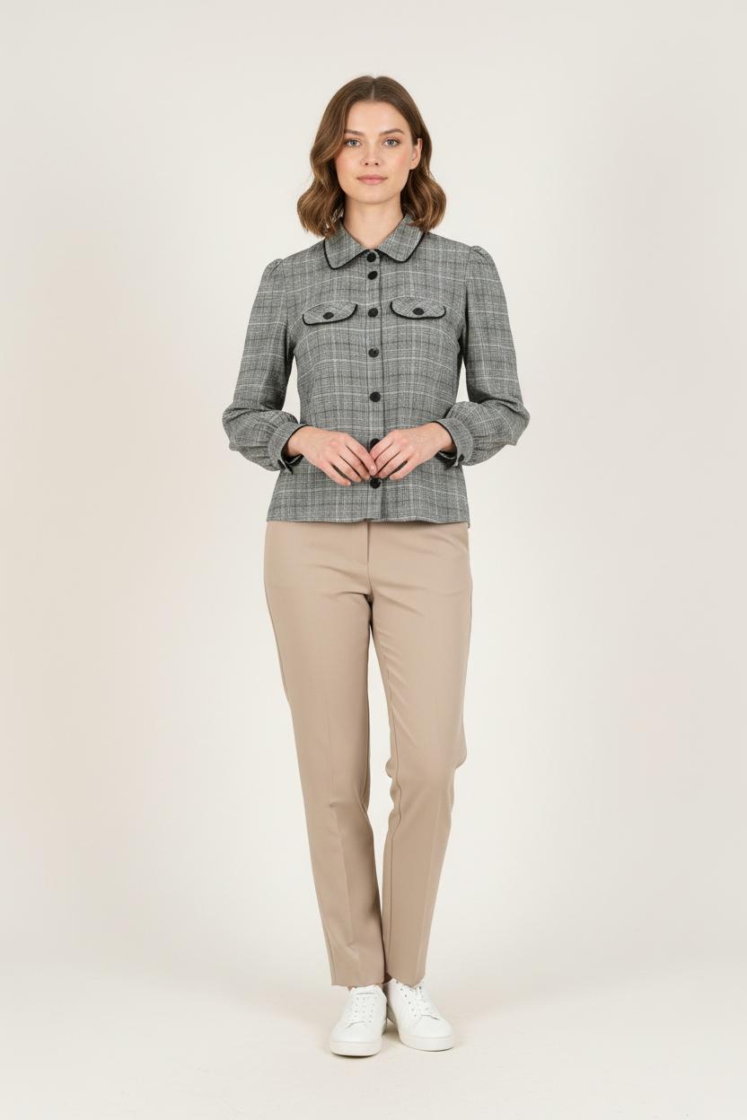 Chemise Grise - Taille S/36 de la marque Claudie Pierlot | PARAD72863 - Vendu par Paradigme - Image 1