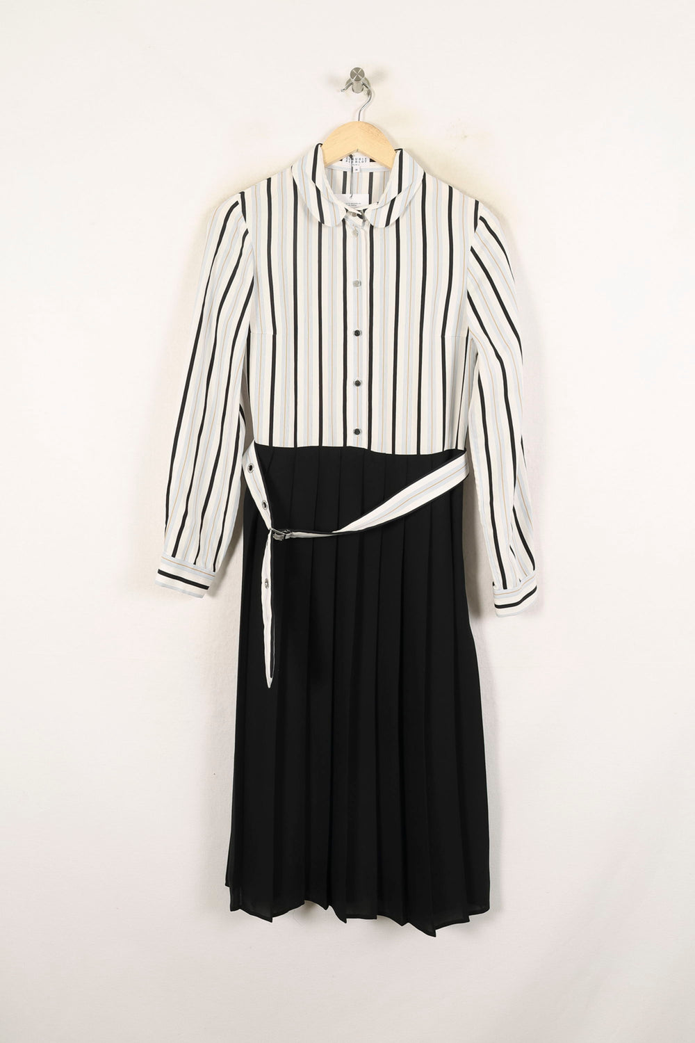 Robe Midi Noire et Blanche - Taille S/36 de la marque Claudie Pierlot | PARAD72864 - Vendu par Paradigme - Image 2