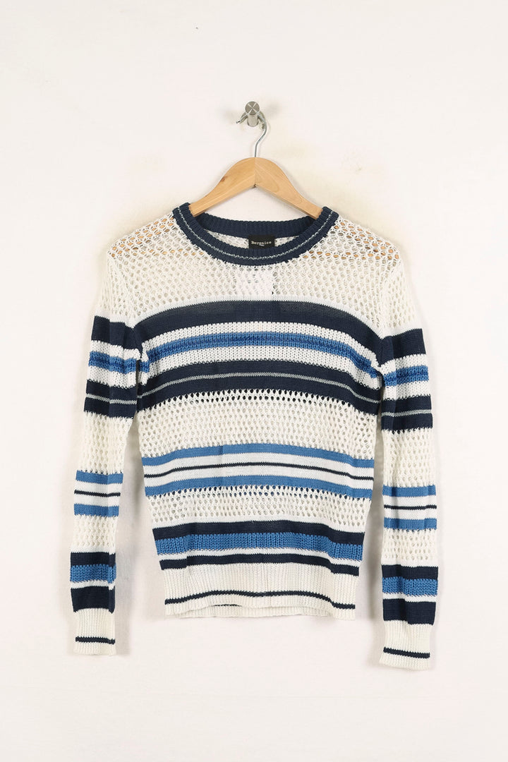 Pull Blanc et Bleu - Taille XS/34 de la marque Bérénice | PARAD72869 - Vendu par Paradigme - Image 2