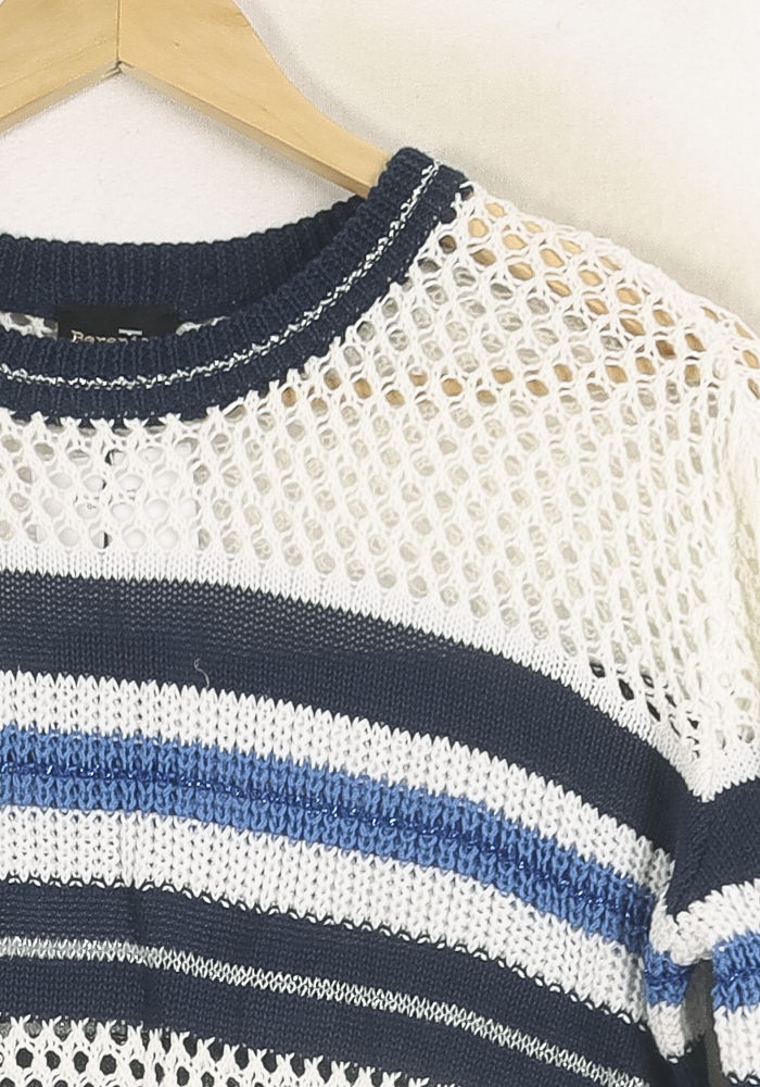 Pull Blanc et Bleu - Taille S/36 de la marque Bérénice | PARAD72870 - Vendu par Paradigme - Image 3