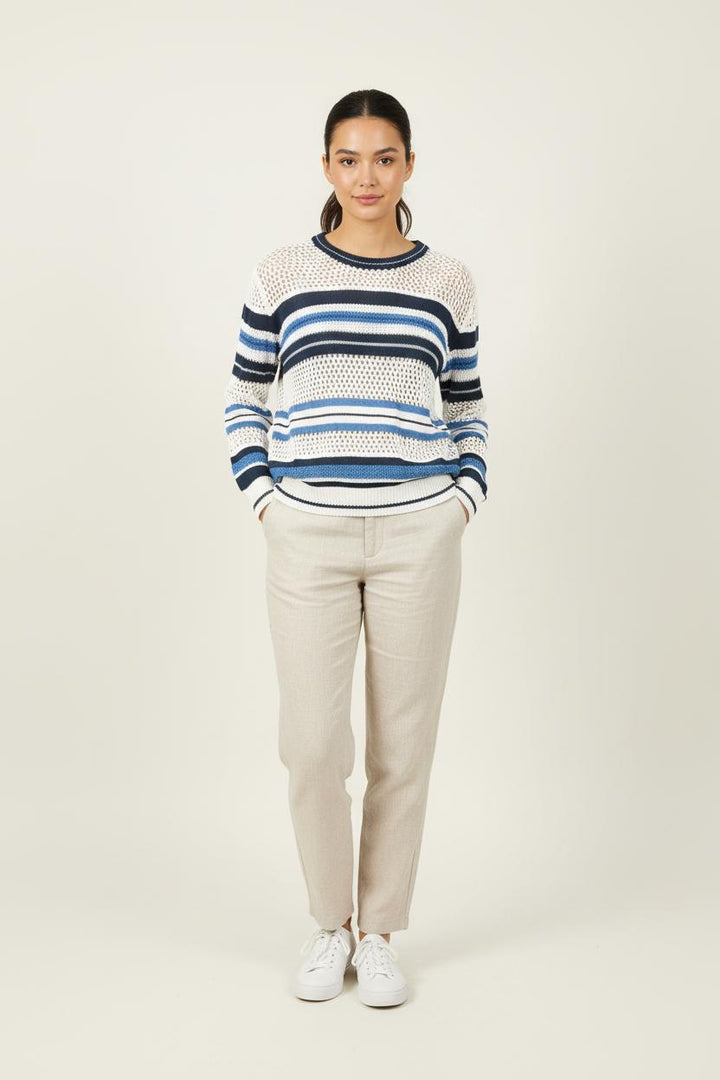 Pull Blanc et Bleu - Taille S/36 de la marque Bérénice | PARAD72870 - Vendu par Paradigme - Image 1