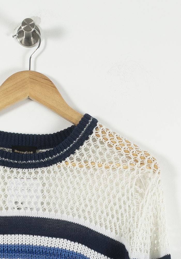 Pull Blanc et Bleu - Taille M/38 de la marque Bérénice | PARAD72871 - Vendu par Paradigme - Image 3