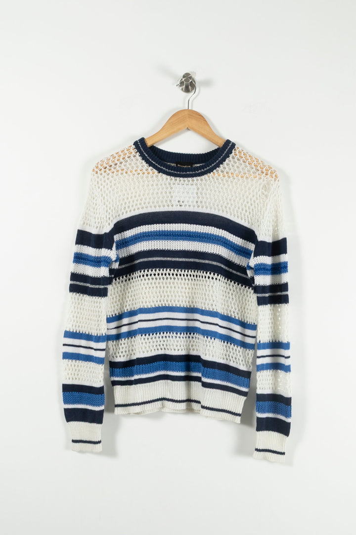 Pull Blanc et Bleu - Taille M/38 de la marque Bérénice | PARAD72871 - Vendu par Paradigme - Image 2